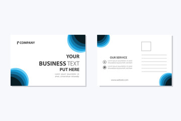 Corporate postcard template premium vector
