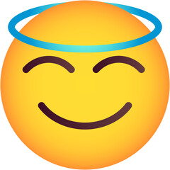 Vector Icon Innocent, Emoji, Smileys, Reaction, Feelings, Emotion