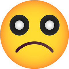 Fototapeta premium Vector Icon Sad, Emoji, Smileys, Reaction, Feelings, Emotion