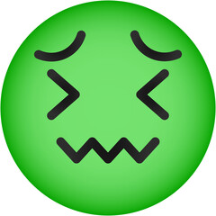 Vector Icon Sick, Emoji, Smileys, Reaction, Feelings, Emotion