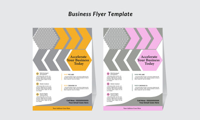 Smooth color business flyer design for company , corporate , business , business farm  as well as introduction way with polygon background. 