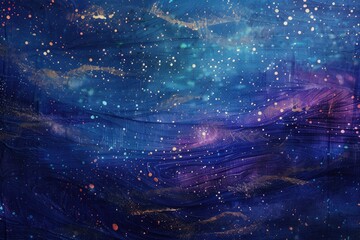 Textured background of the universe filled with a 'Twinkle Twinkle Little Star' lyric - obrazy, fototapety, plakaty