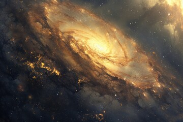 The Milky Way re-imagined with the words of a sci-fi novel - obrazy, fototapety, plakaty