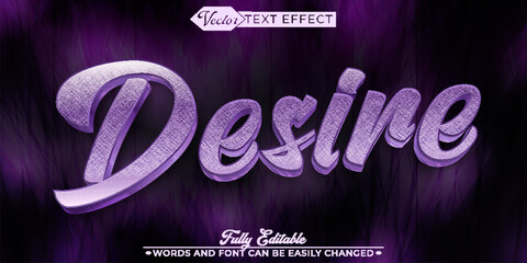 Purple Dark Desire Vector Editable Text Effect Template