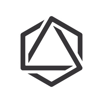 Abstract shapes icon isolated on white background. Vector illustration.