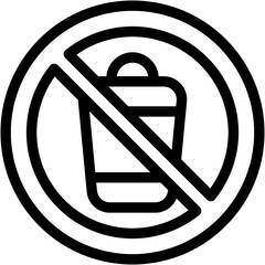No Littering, Pollution, Signaling, Prohibition, Forbidden, Sign Icon