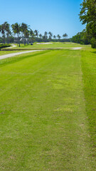 View of a beautiful golf course in Florida in the United States