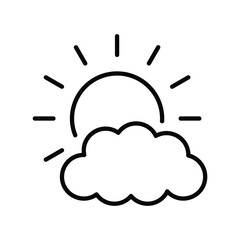 sun icon with white background vector stock illustration