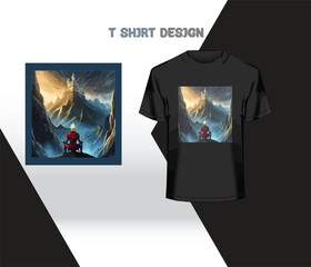 vector mountain t-shirt design.