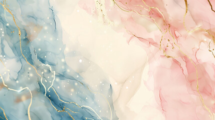 Wallpaper design with a brush and a golden line. Illustration for prints, wall paintings, covers and invitation cards