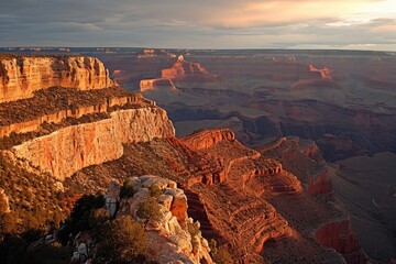 Canyon Bathed In The Warm Light Of Sunset