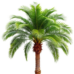 Fototapeta premium Palm tree isolated on a transparent background.