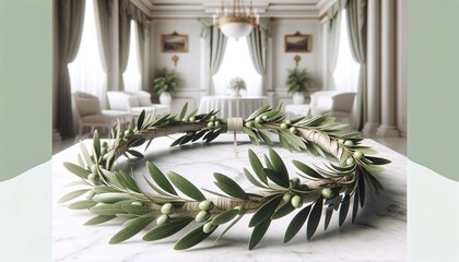 Greek Elegance: Olive Wreaths for the Bride & Groom