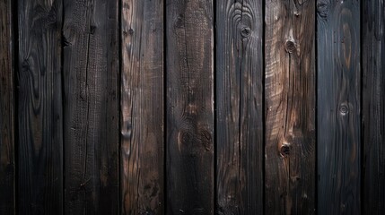 Naklejka premium Rustic dark Weathered Wood black texture grain background