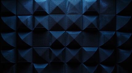 acoustic foam material for sound isolation, blue background