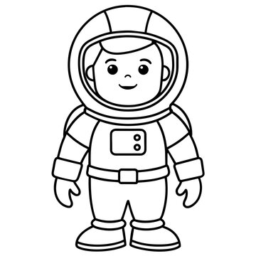 Astronaut coloring page useful as coloring book 