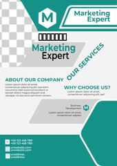 Business Flyer Design Layout in Two Colors