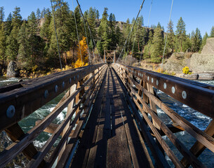 Walking Bridge over a River