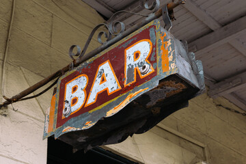Weathered Bar Sign