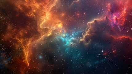 Colorful space galaxy cloud nebula. Starry night cosmos. Universe science astronomy. Supernova...