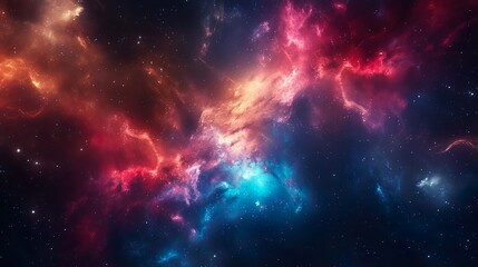 Colorful space galaxy cloud nebula. Starry night cosmos. Universe science astronomy. Supernova...