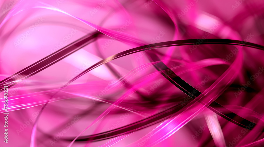 Aufkleber vibrant pink and magenta abstract lines swirl dynamically across the image, creating a visually stri