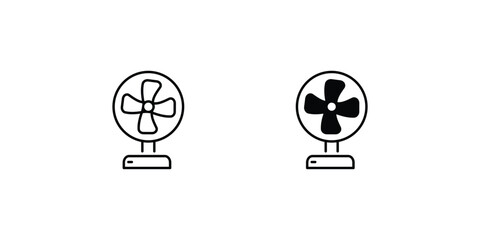 fan icon with white background vector stock illustration