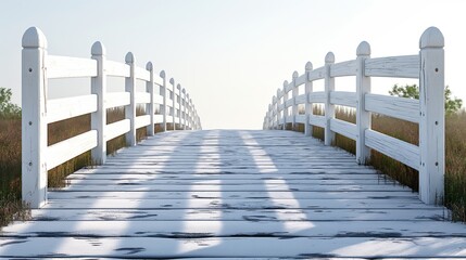 Fototapeta premium 3D bench on a white background. Generative AI