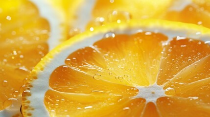 slices of lemon on a white background