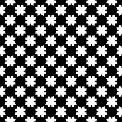 Black and white seamless abstract pattern. Background and backdrop. Grayscale ornamental design.