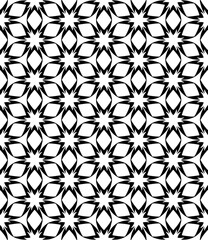 Fototapeta premium Black and white seamless abstract pattern. Background and backdrop. Grayscale ornamental design.