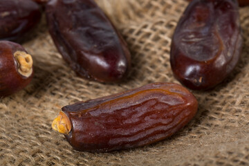 Dates macro photography with inside detail