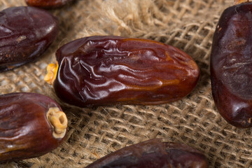 Dates macro photography with inside detail