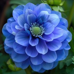 Macro Photography of a Blue Flower with Radiating Petals