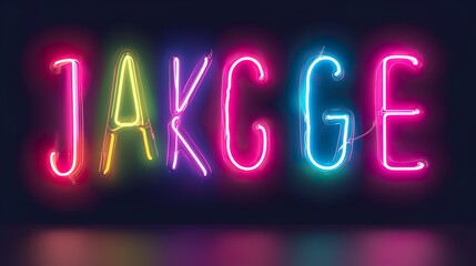 neon alphabet background saber light - obrazy, fototapety, plakaty