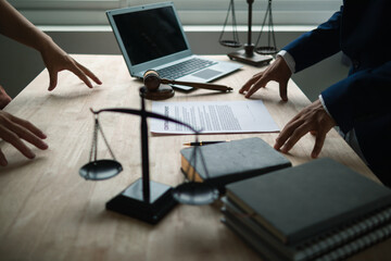 contract was placed on table inside legal counsel's office, ready for investors to sign the...