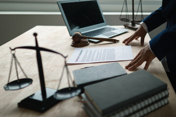 contract was placed on table inside legal counsel's office, ready for investors to sign the...