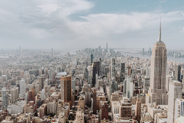 Manhattan, New York, NYC, skyline, streets, Hudson River