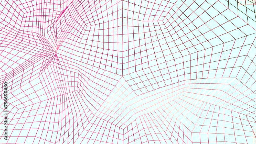 Poster abstract texture with curving 3d grid. design. cyber mesh with moving geometric surface.