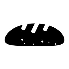 Bread, bun, loaf, bakery logo design in a minimalist style. Fast food icon. Vector illustration.