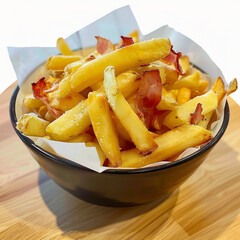 french fries with ketchup