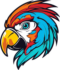 Captivating Macaw Head Sketch Delicate Macaw Head Vector