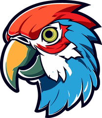Graceful Macaw Head Portrait Stunning Macaw Head Illustration