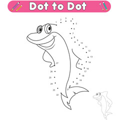 Dot to dot animals coloring activity and Educational Game for Kids