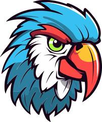 Dynamic Macaw Head Design Alluring Macaw Head Vector