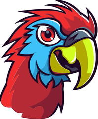 Detailed Macaw Head Drawing Majestic Macaw Head Vector Art