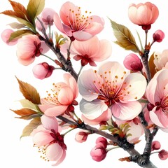シンプルな背景に満開の桜のイラスト