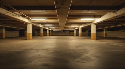 Void Below: Desolate Parking Basement