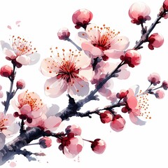 美しい満開の桜のイラスト