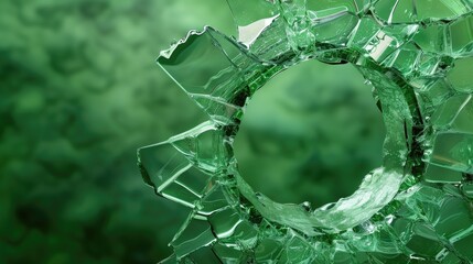 Obraz premium Cracked Transparency: Explosive Glass Break